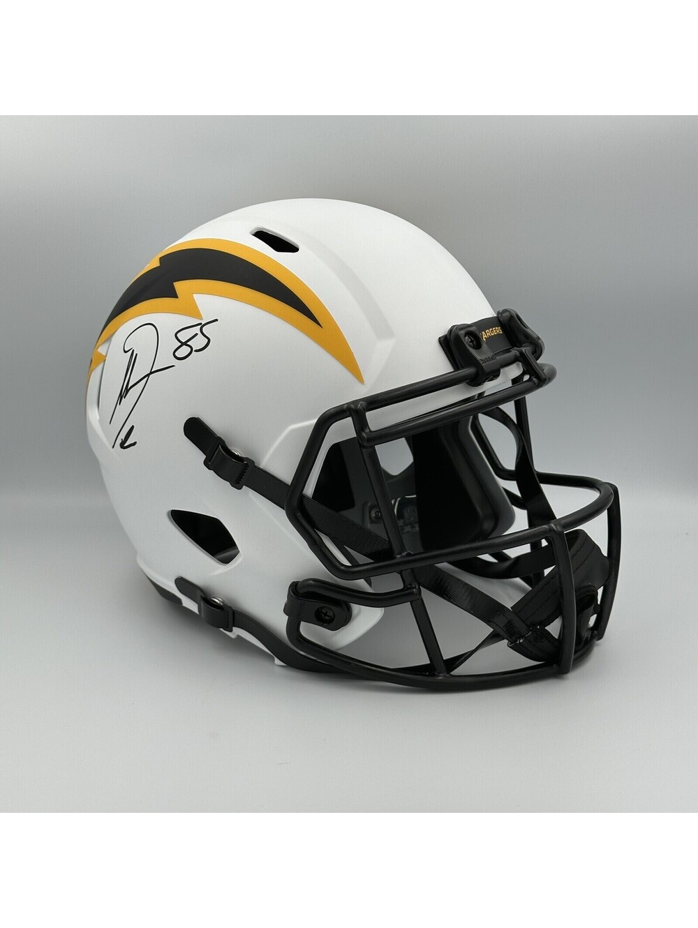 Antonio Gates Signed Full-Size Chargers Lunar Eclipse Speed Helmet Schwartz COA